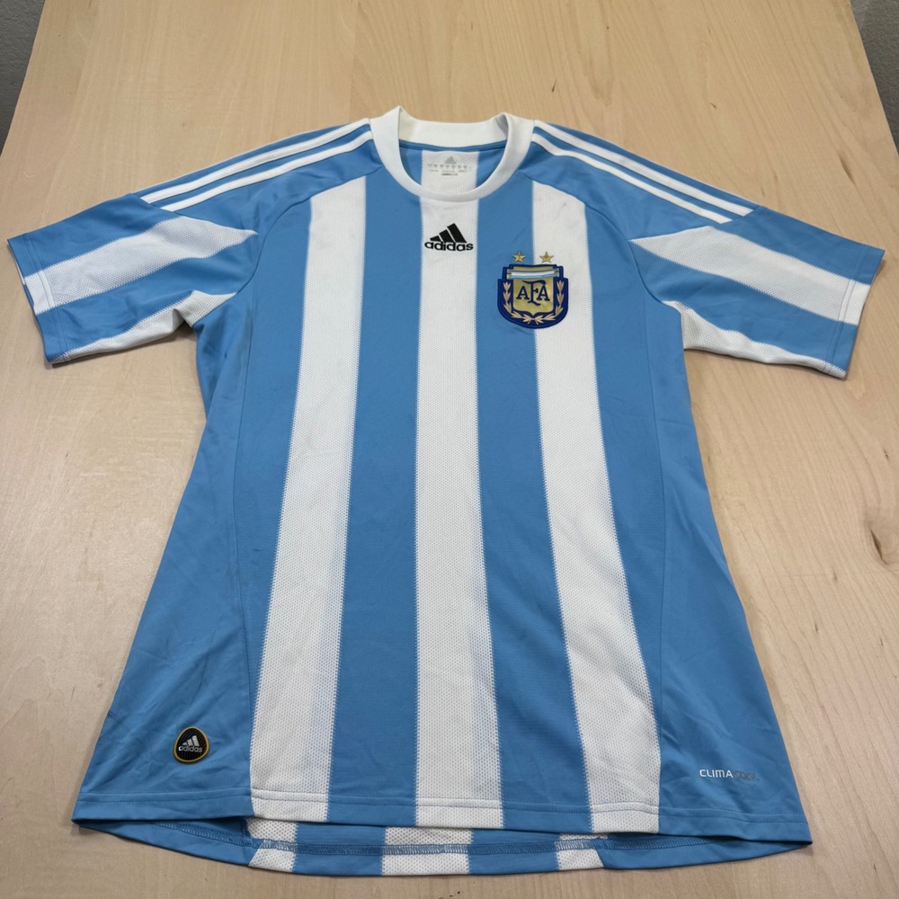 Adidas 2009 Argentina National Football Team Soccer Jersey ClimaCool Men's L